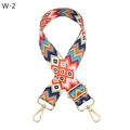 Dettaglio tracolla colorata regolabile con motivi geometrici e ganci dorati - Rombo Arancione Blu (Fibbia Dorata) (W-2)