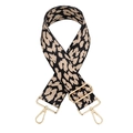 Verstellbarer breiter Schultergurt mit Leopardenmuster und goldenen Metallhaken - Leopardenmuster Khaki Goldene Schnalle