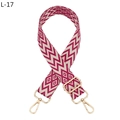 Tracolla intrecciata geometrica regolabile con moschettoni in metallo dorato - Khaki Rosa Rosso Fibbia Dorata (L-17)