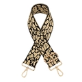 Verstellbarer Taschenriemen mit Leopardenmuster, Gold-Hardware und Lurex-Garn - Gelbes Gurtband mit silberner Schnalle