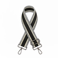 Tracolla regolabile larga intrecciata nero bianco e oro per borse da donna - Righe Nere Con Gancio Gunmetal