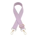 Dettaglio tracolla regolabile in tessuto viola chiaro con ganci in metallo oro rosa n. 4 - Viola Chiaro (N 4)