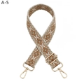 Detailed macro view of ethnic geometric jacquard strap with gold metal lobster clasps - A-5 Matcha Green Floral