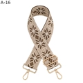 Nahaufnahme des ethnischen geometrischen Schneeflockenmusters am verstellbaren Gurt - Khaki Jacquard-Stil (A-16) / Goldschnalle