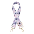 Adjustable tie-dye wide shoulder strap with gold metal hooks for crossbody bags - B11 Pink Dark Orchid