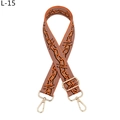 Adjustable bag strap with orange chain pattern and gold metal lobster clasps - Pink Orange Style (L-15) / Gold Buckle