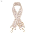 Dettaglio della tracolla jacquard bohémien regolabile con clip metalliche dorate - Chiusura in Argento / Y-1 Rosa Carne
