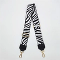 Verstelbare schouderriem met zebraprint, goudkleurige gespen en PU-lederen uiteinden - Nr.3 Zebra Zwart