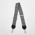 Verstelbare houndstooth PU-vervangingsriem voor tassen met goudkleurige hardware - Nr.4 Houndstooth Zwart