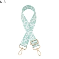 Detail of mint green cow print replacement bag strap with golden metal lobster hooks - Light Green Cow Pattern Silver Buckle (N-3)
