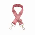 Dettaglio tracolla regolabile rosa corallo con fiori bianchi e ganci in metallo dorato - Piccolo Fiore Arancione (Fibbia Argentata) (92)