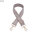 Detail of adjustable woven bag strap with purple rhombus pattern and rose gold clasps - C-5 Light Purple