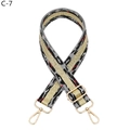 Détail de la bandoulière léopard avec rayure dorée scintillante et mousquetons dorés - Gris (C-7)