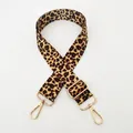 Close-up of leopard print bag strap with golden metal swivel hooks and adjustable buckle - Style 7 (Silver Buckle)