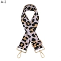 Leopard print woven bag strap in purple and black with adjustable gold metal hooks - A-2 Light Purple