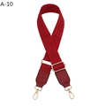 Close-up of wine red jacquard guitar strap with vintage geometric patterns and gold clips - Wine Red (A-10)