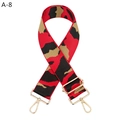 Close-up of camouflage woven replacement strap with premium gold metal hooks - Red (A-8)