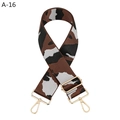 Adjustable camouflage bag strap with golden metal hooks for DIY shoulder bags - Coffee Camo (A-16)
