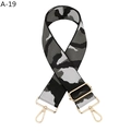 Close-up of black and grey camo replacement strap with adjustable gold metal buckle - Silver Gray Camo (A-19)