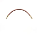 Close-up of pink PU leather handbag strap with golden swivel snap hooks for DIY bags - Pink