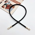 Tracolla classica in pelle PU nera per borsa con moschettoni in metallo oro chiaro - 60CM / Nero