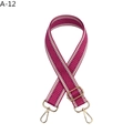Detail of adjustable rose red herringbone weave strap with pale gold metal swivel hook - Rose Red