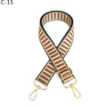 Adjustable striped guitar-style shoulder strap for handbags with gold metal hardware - Nude Pink (C-15)