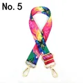 Detail view of Style 5 adjustable colorful butterfly printed strap with gold metal hooks - No.5 Pink Yellow Butterfly