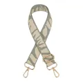 Detailed view of adjustable jacquard replacement strap with gold lobster clasps - Matcha Green Khaki (No. 10)