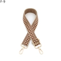 Dettaglio della tracolla regolabile a scacchi con moschettoni girevoli dorati - Chiusura in Argento / F-9 Beige Marrone Scacchi