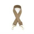 Close-up of khaki adjustable wide bag strap with durable fabric and gold metal buckles - Khaki (No. 2)