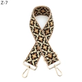 Detail of ethnic jacquard purse strap with gold metallic thread and lobster clasps - Z-7 Brown Edge Black