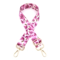 Tracolla regolabile con motivo di fiori di ciliegio rosa e hardware in metallo dorato - Fibbia Oro / Fiore Rosa