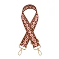 Adjustable bohemian replacement strap with geometric pattern and gold-tone lobster clasps - Gold Buckle / No. 18 Brown Diamond