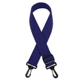 Adjustable purple nylon shoulder strap with black swivel hooks for handbags and crossbody bags - Sapphire Blue