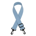 Adjustable light blue nylon shoulder strap with black swivel hooks for handbags - Light Blue