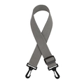 Dettaglio della tracolla regolabile in nylon grigio con ganci girevoli in plastica nera - Grigio