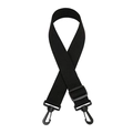 Dettaglio della tracolla regolabile in nylon nero con ganci girevoli e fibbia in plastica - Nero