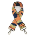 Tracolla larga regolabile mimetica con filo dorato e moschettoni in bronzo - Arancione Camouflage (Fibbia in Bronzo)