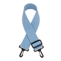 Adjustable light blue wide woven shoulder strap with black matte swivel snap hooks - Light Blue