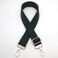 Detail of adjustable woven bag strap in dark green and black with gold lobster clasps - Silver Clasp / Black and Green (No. 3) / [product Attributes]: Visually This Appears To Be A Widened Woven Bag Replacement Strap. The Color Scheme Features A Geometric Diagonal Pattern Of Dark Green And Black Giving It A Retro And Stylish Look. It Comes With A Gold-plated Metal Lobster Buckle And An Adjustable-length Sliding Buckle. The Material Appears To Be Durable Nylon Woven Strap. [visual Presentation]: The Image Uses A Centered Composition Of The Product Against A Simple Pure White Background With Natural Lighting And Minimal Shadows. Image Quality Is [high] Clearly Depicting The Color Of The Metal Parts And The Texture Of The Woven Strap. Aesthetics Are [medium] With An Overall Score Of [7.5]. The Presentation Leans Towards Basic Functionality Resulting In Mediocre Visual Appeal. [text Content]: The "to_remove" Group Includes The Chinese Product Number "3" In The Upper Left Corner Which Appears To Be A Post-overlay Layer And Should Be Removed; There Is No Other Text Information. [logistics Tags]: None [infringement Risk]: Product Infringement: None Likely A Generic Design Probability [0.0]; Background Infringement: None. [product Parameters]: The Product Number In The Image Is Marked As "3".