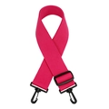 Adjustable rose red canvas shoulder strap with black plastic swivel hooks for handbags - Rose Red