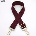 Close-up of adjustable burgundy shoulder strap with golden hooks and Greek Key pattern - Wine Red (W32)