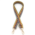 Tracolla intrecciata colorata regolabile per borse con moschettoni in metallo dorato - No.5 Tessuto Leggero Grande Motivo V
