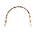 Ethnic style bohemian colorful beaded phone strap with gold lobster clasps - 35 cm / Khaki Gold Buckle