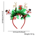 Diadema navideña de reno y muñeco de nieve en rojo y verde con medidas incluidas - Estilo Alce Muñeco de Nieve