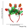 Diadema navideña con hombres de jengibre y espumillón verde con altura de 25,7cm - Estilo Hombre de Jengibre Guante