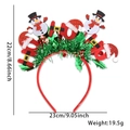 Diadema de Navidad con muñeco de nieve letras HO HO HO rojas y lentejuelas verdes - Estilo Muñeco de Nieve HO
