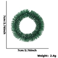Mini ghirlanda natalizia da 7cm con aghi di pino verdi e punte di neve artificiale - Stile con Punte Innevate / 7cm / Verde