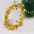 Sparkling gold star tinsel garland for Independence Day and holiday party decoration - Length approx 7.5m / Gold Star Iron Wire Garland